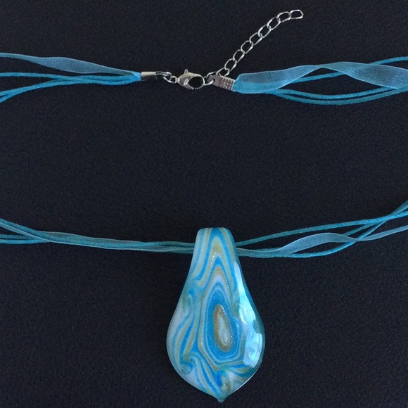 Unique Hand Blown Art Glass Pendant - Picture 6 of 8